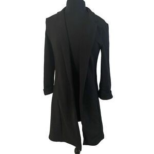 Have Womens Dark Long Jacket Size Small Black Open Front Office Lagenlook Blazer